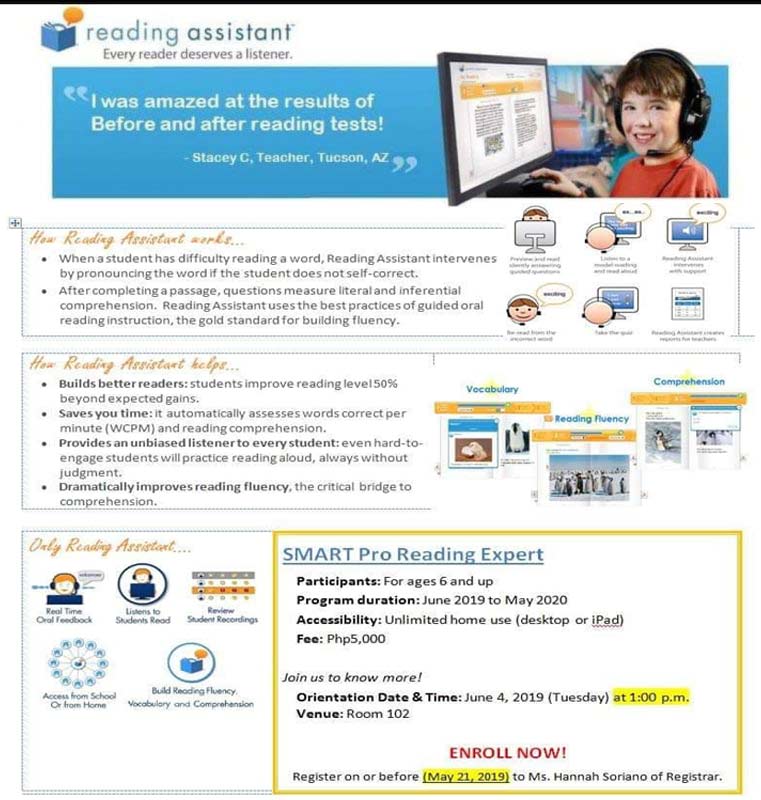 BrainFit Reading Assistant Program (for Grade 1 to Grade 12) - Uno High ...